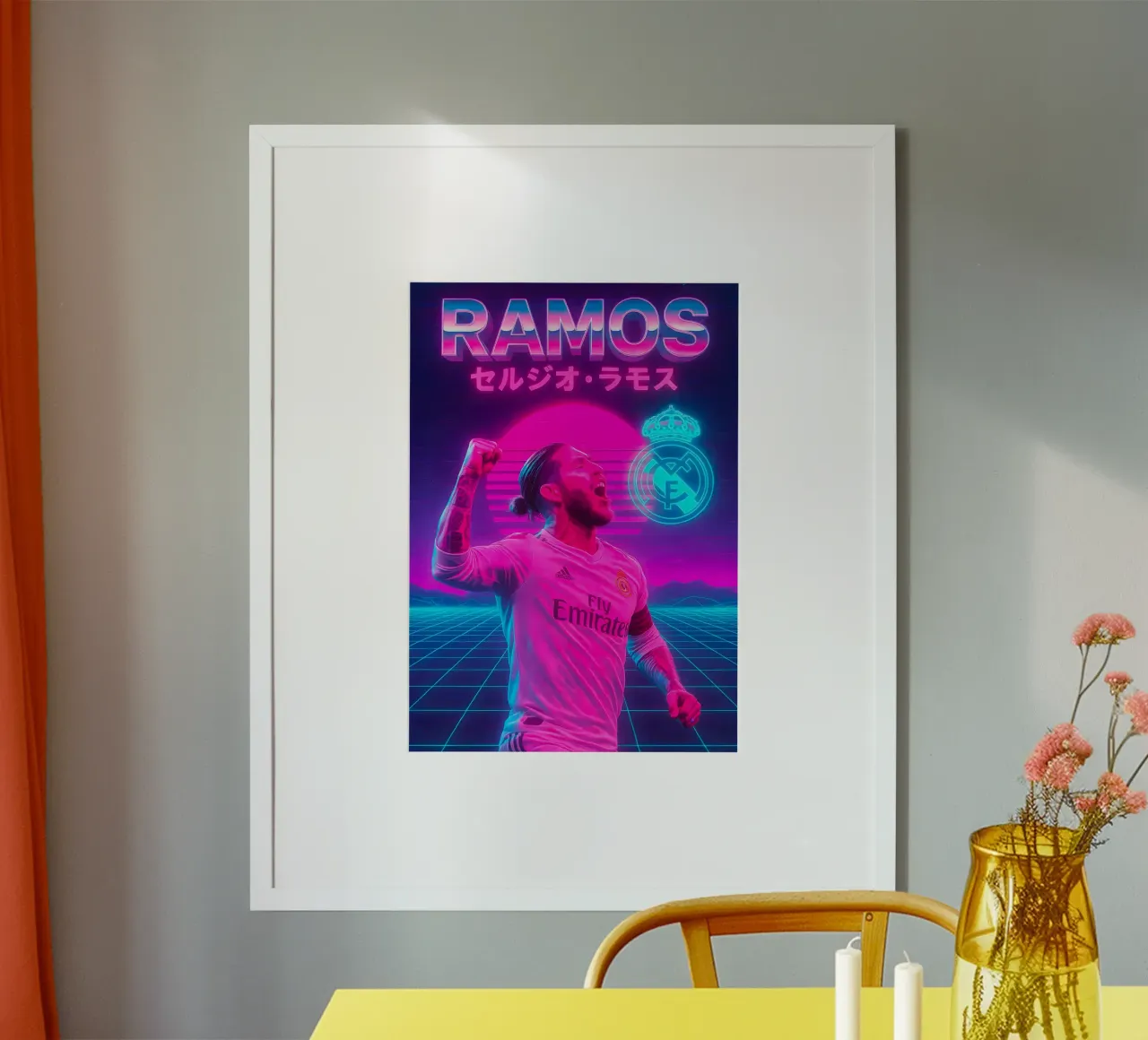 Sergio Ramos poster da Cyberpunk Canvas