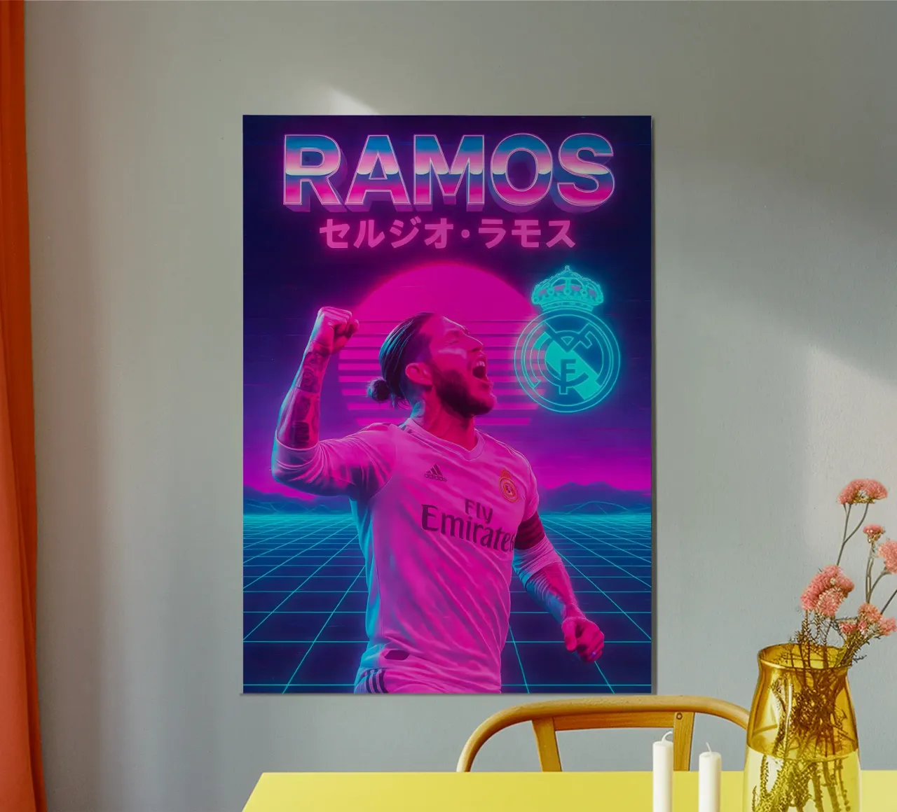 Sergio Ramos poster da Cyberpunk Canvas