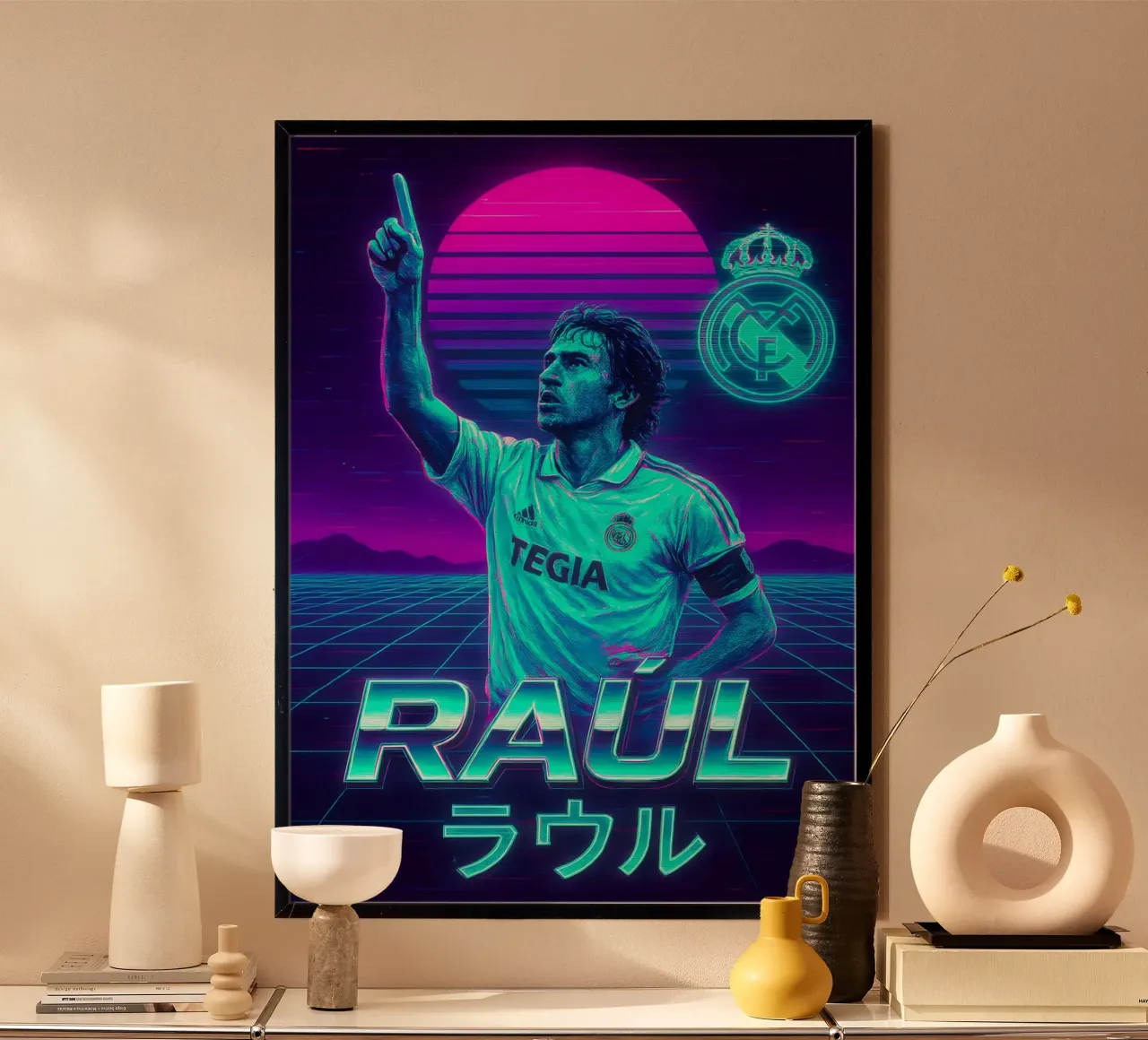 Raul Gonzalez poster con telaio in plastica da Cyberpunk Canvas