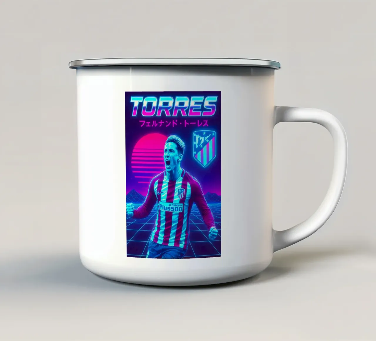 Fernando Torres tazza in smalto da Cyberpunk Canvas