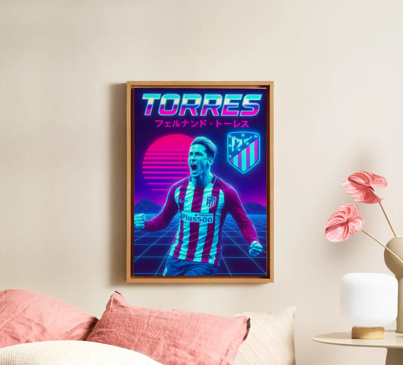Fernando Torres canvas with Floater frame by Cyberpunk Canvas