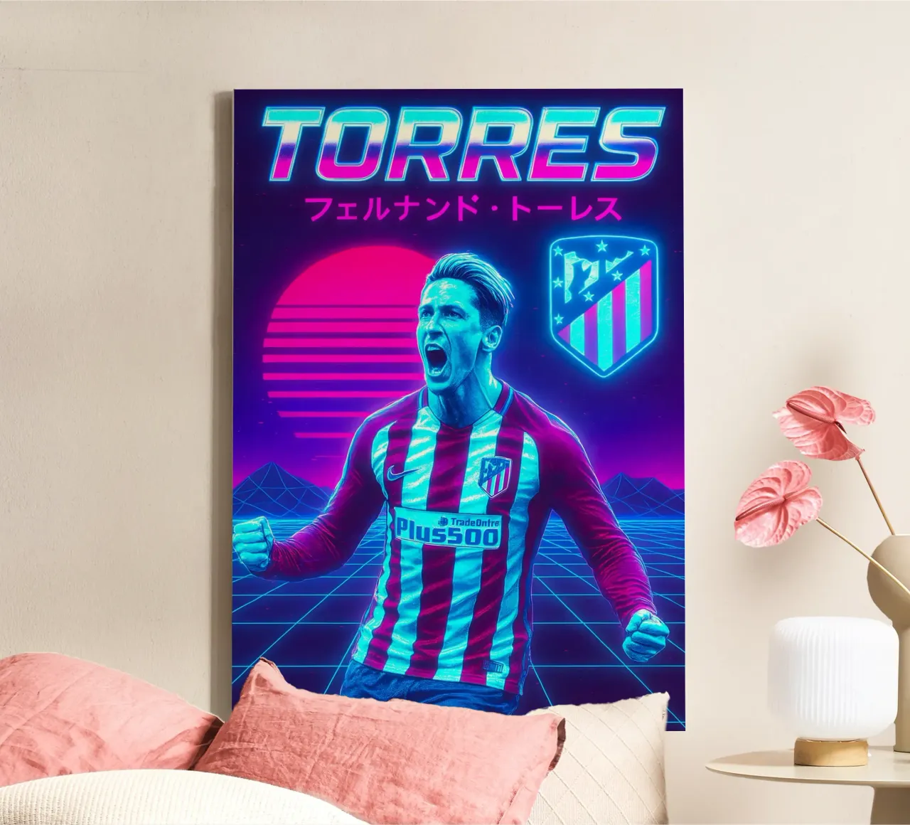 Fernando Torres canvas with Floater frame by Cyberpunk Canvas