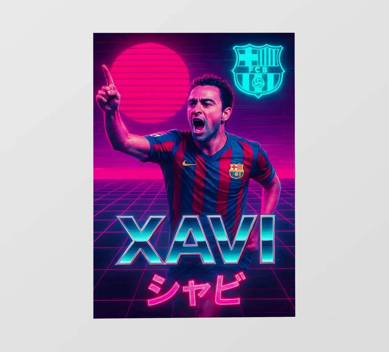 Xavi Hernandez pellicola backlit da Cyberpunk Canvas