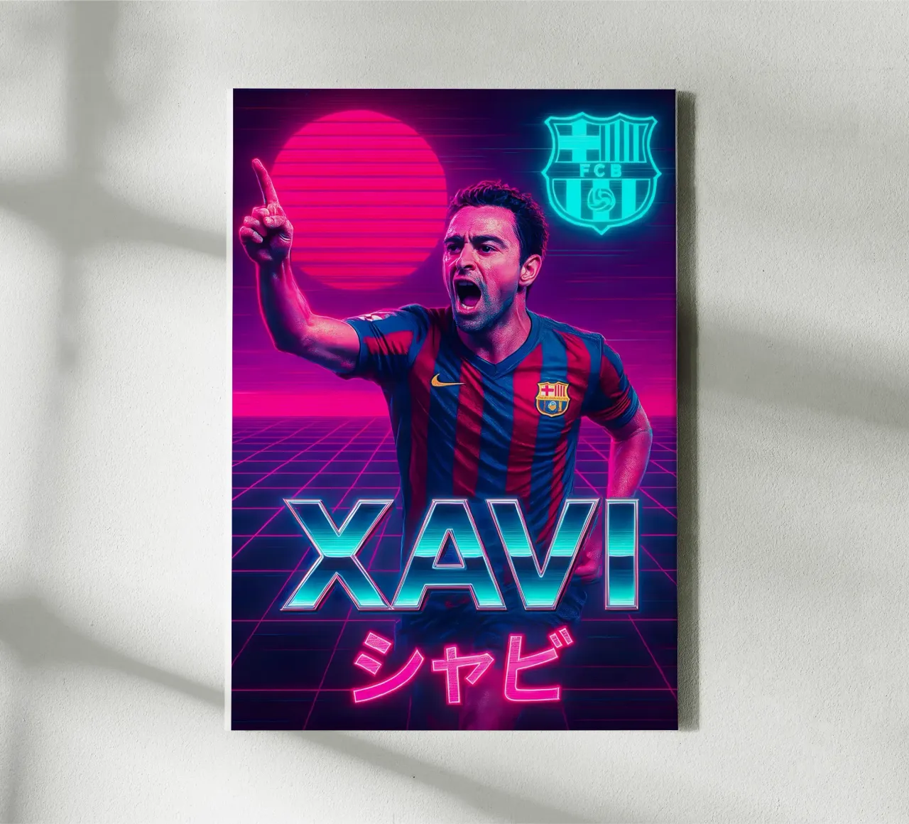 Xavi Hernandez tela con Cornice a cassetta da Cyberpunk Canvas