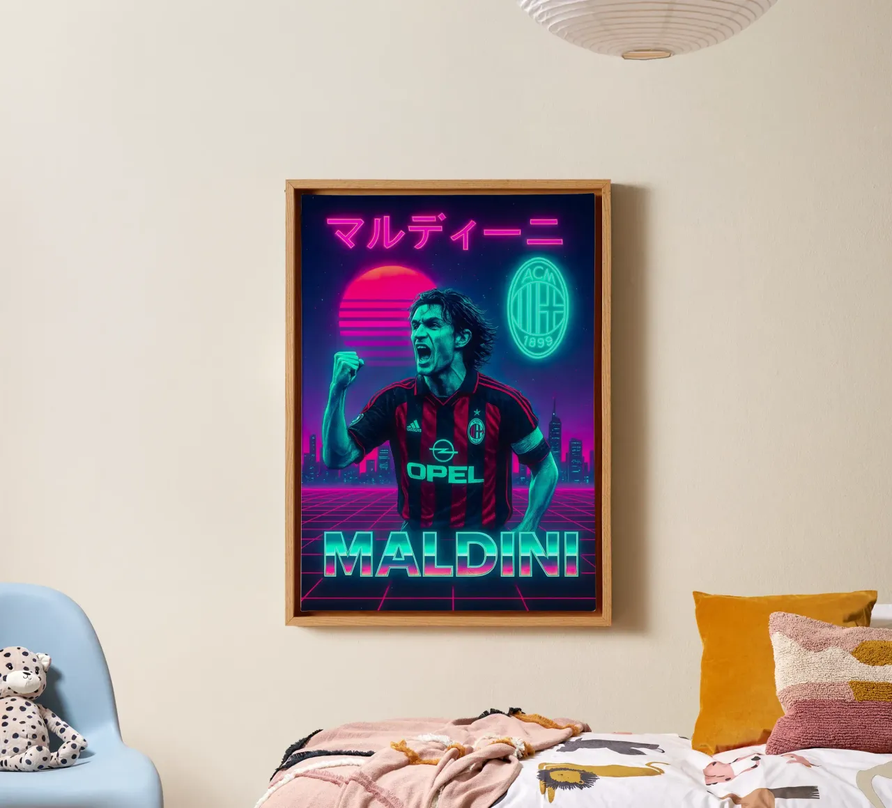 Paolo Maldini canvas with Floater frame by Cyberpunk Canvas