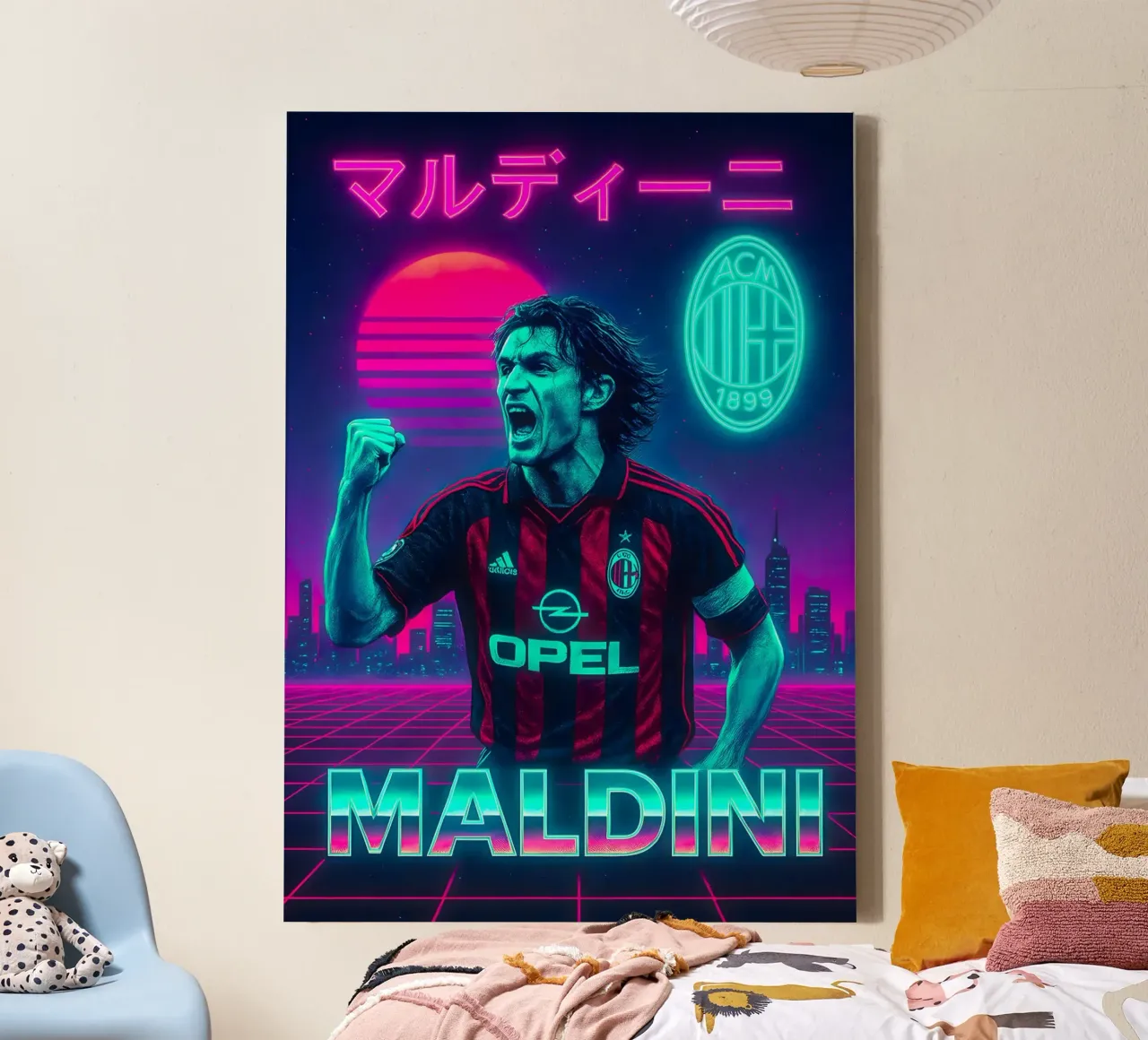 Paolo Maldini canvas with Floater frame by Cyberpunk Canvas