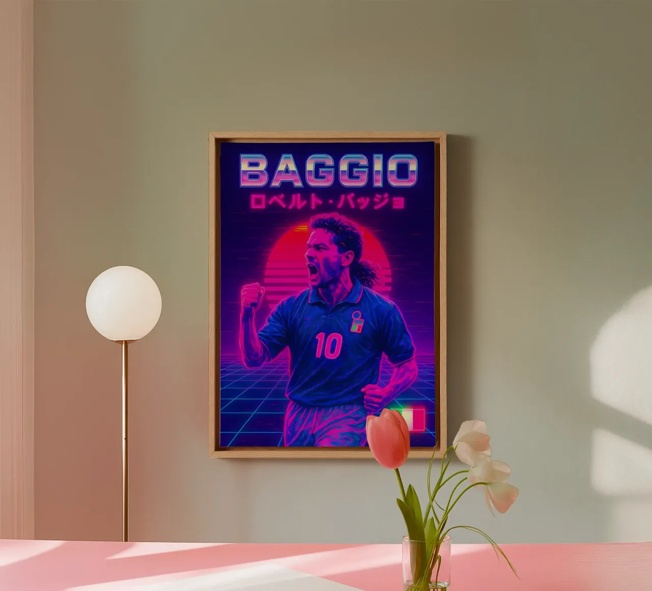 Roberto Baggio tela con Cornice a cassetta da Cyberpunk Canvas