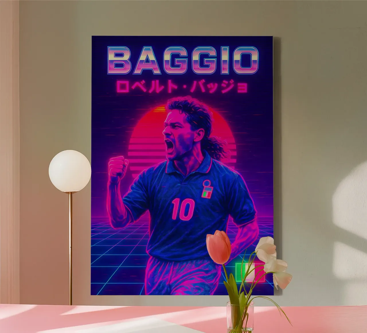 Roberto Baggio tela con Cornice a cassetta da Cyberpunk Canvas