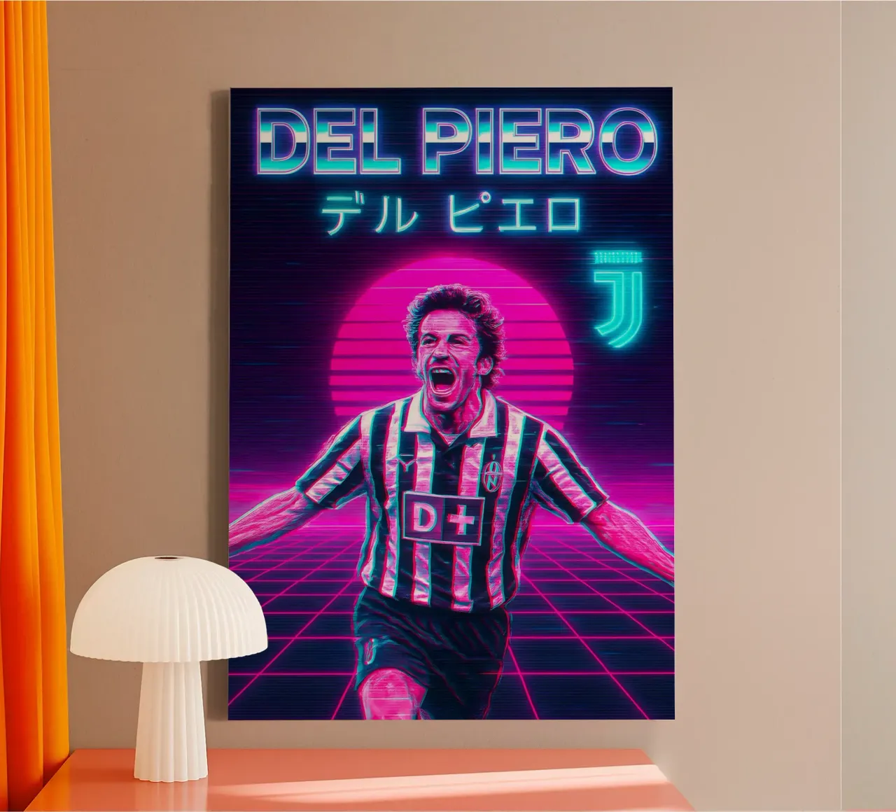 Alessandro Del Piero canvas met Baklijst van Cyberpunk Canvas