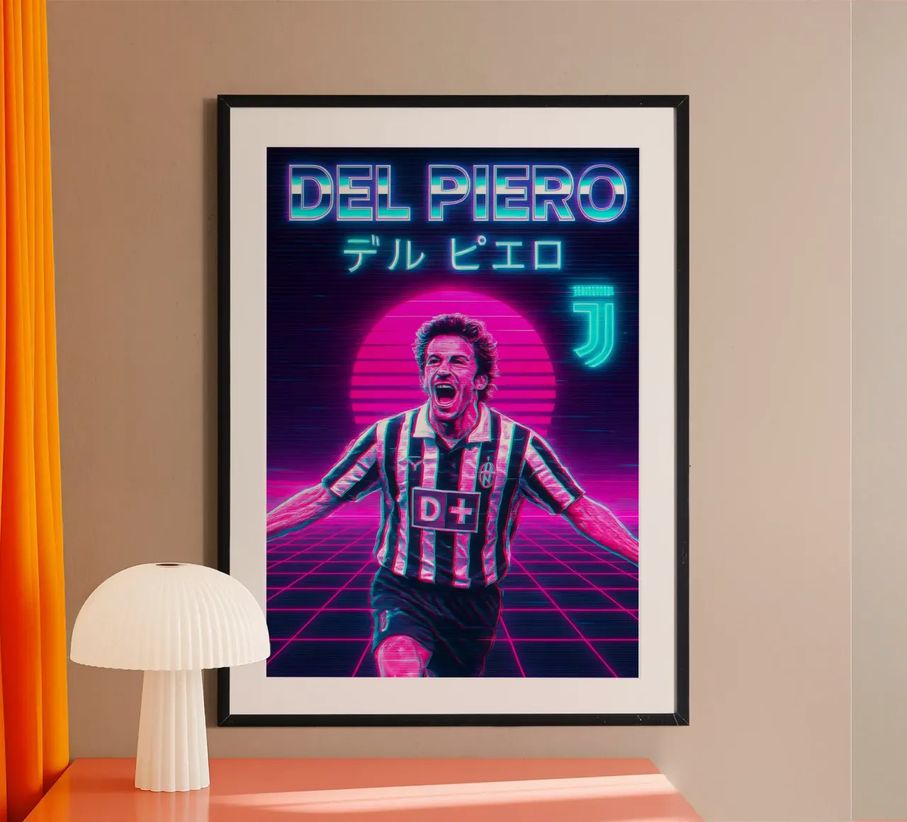 Alessandro Del Piero poster con telaio in plastica da Cyberpunk Canvas