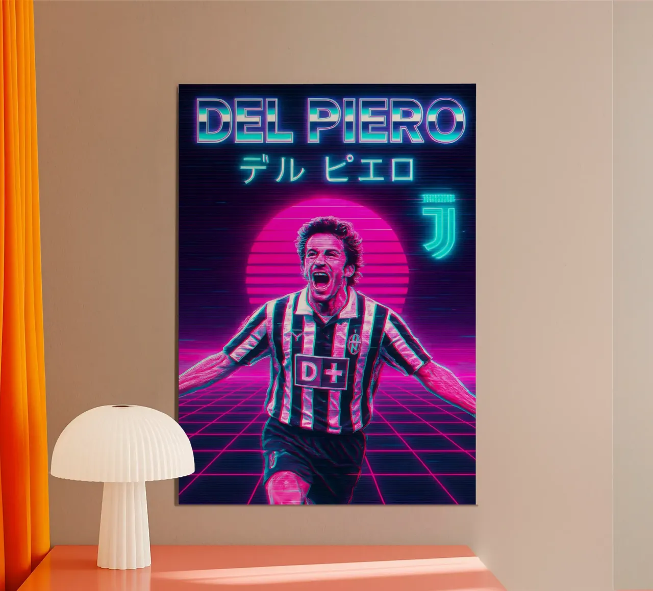 Alessandro Del Piero poster con telaio in plastica da Cyberpunk Canvas