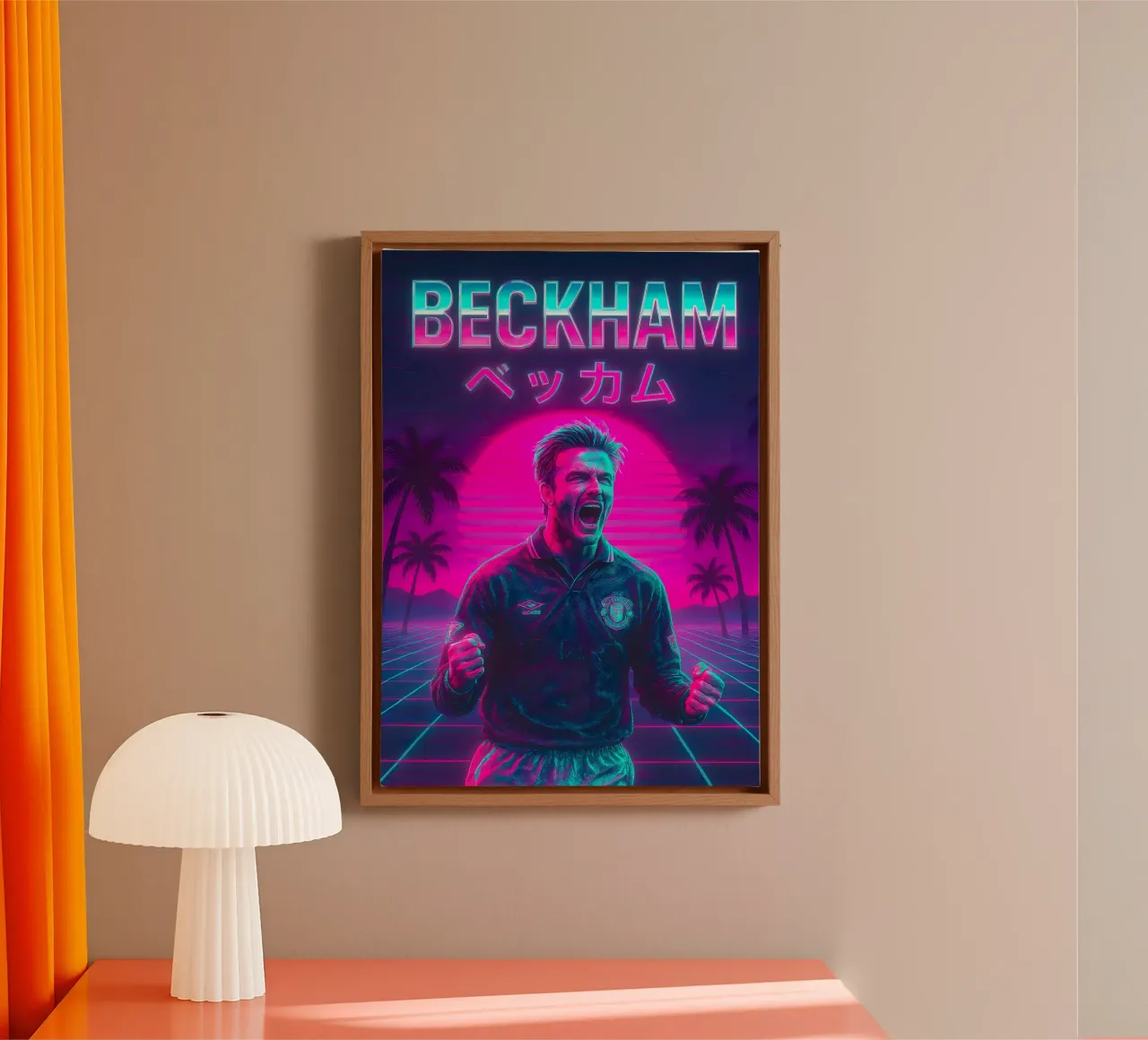 David Beckham canvas with Floater frame by Cyberpunk Canvas
