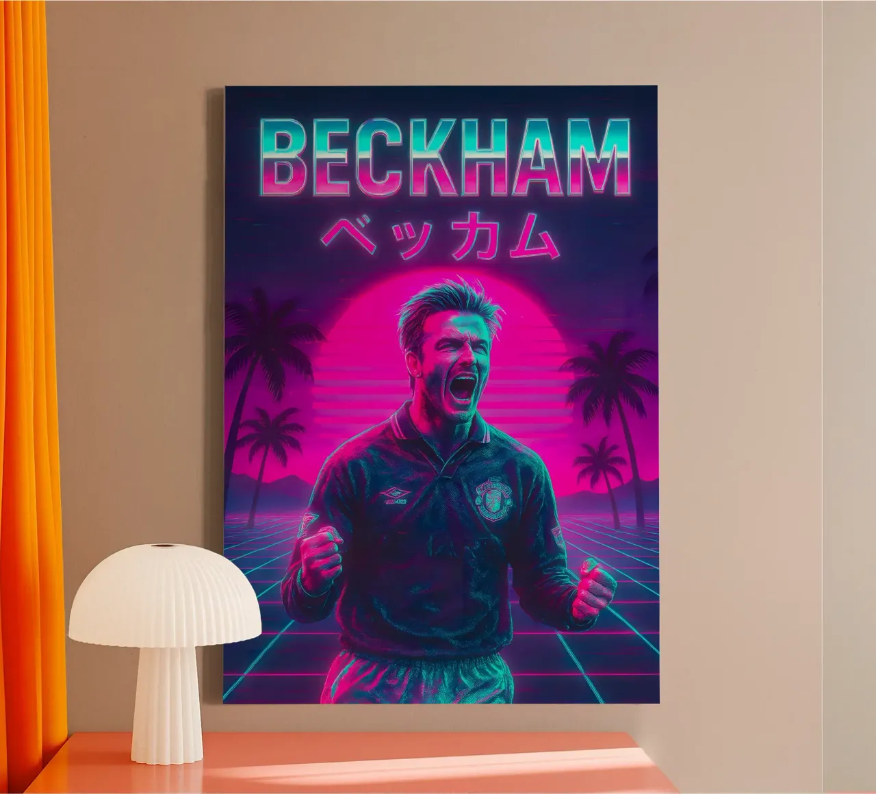 David Beckham canvas with Floater frame by Cyberpunk Canvas