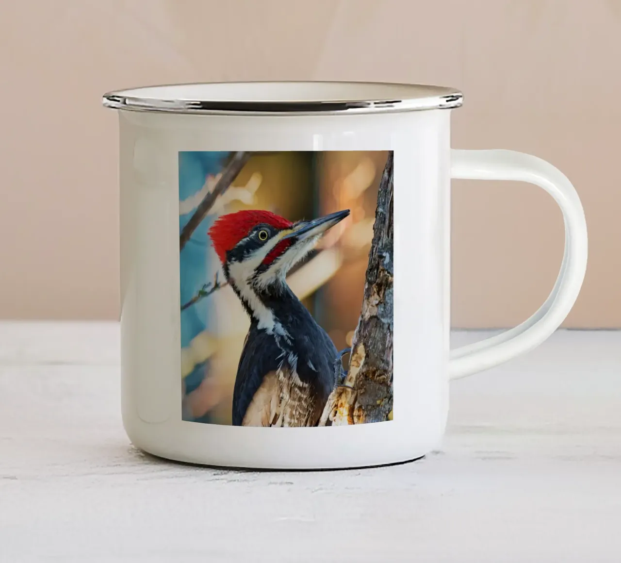 Ritmo sull'albero tazza in smalto da Nature's Palette