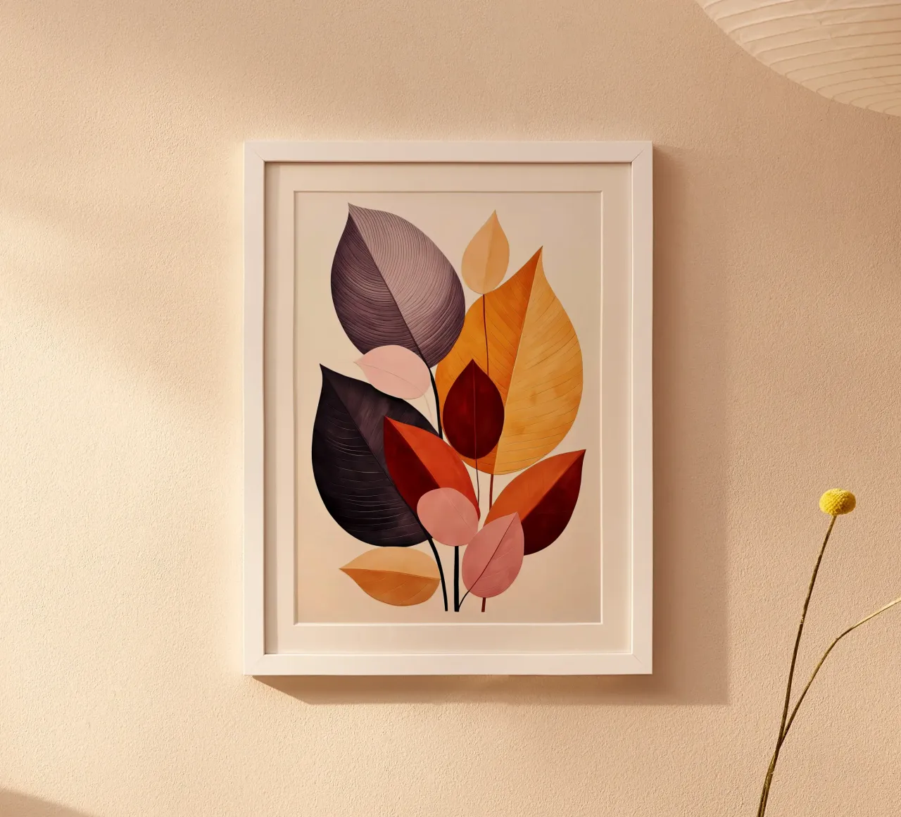 Botanico astratto poster con telaio in plastica da Jose