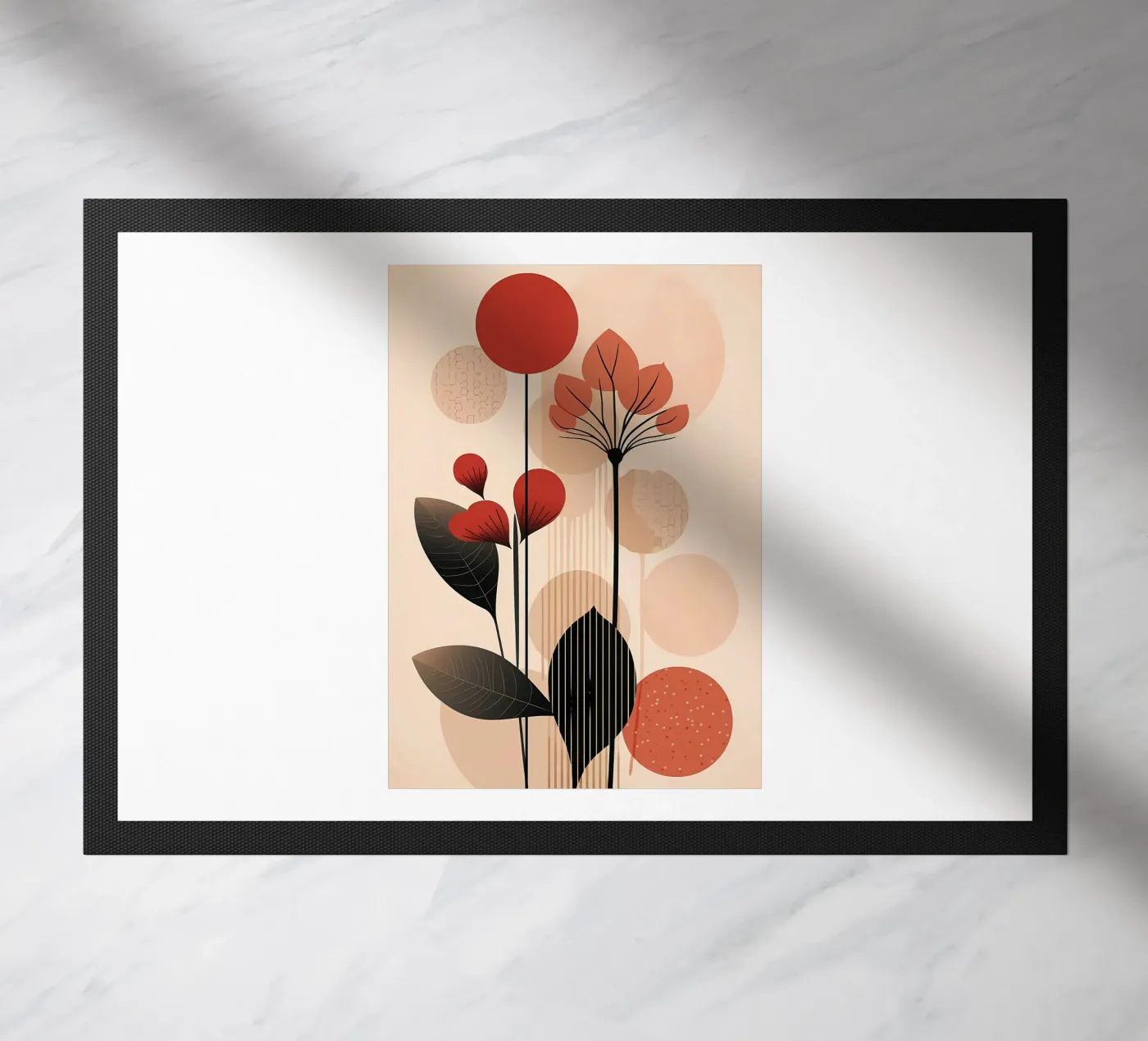 Abstract Japandi deurmat van Jose