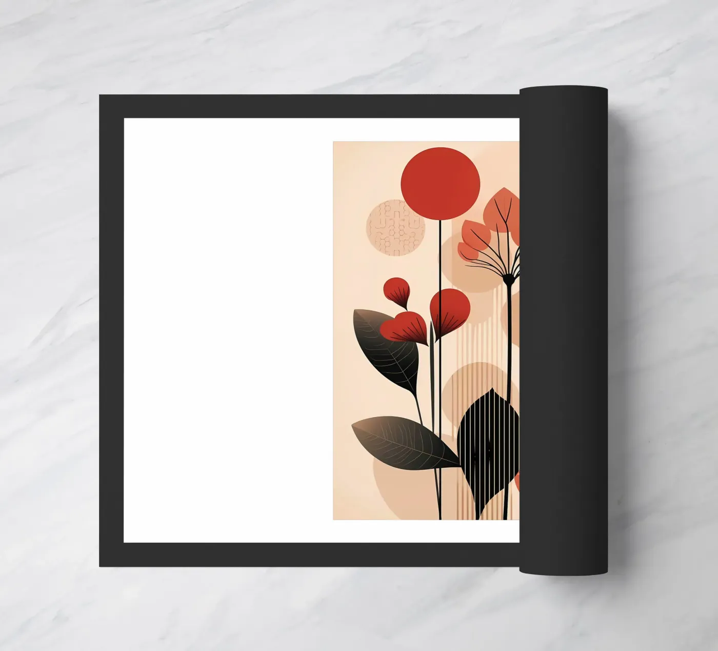 Abstract Japandi deurmat van Jose