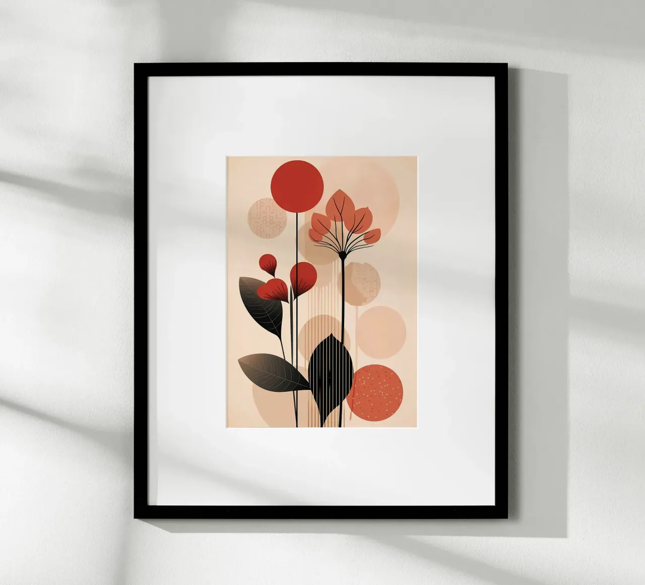 Giapponese astratto poster con telaio in alluminio da Jose
