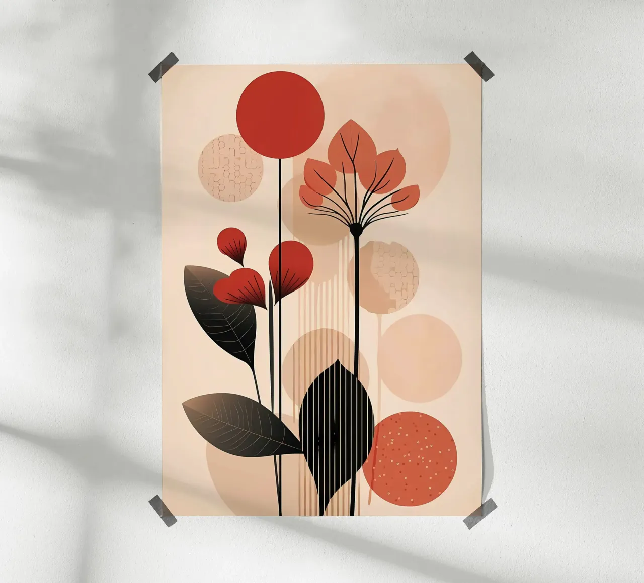 Giapponese astratto poster con telaio in alluminio da Jose