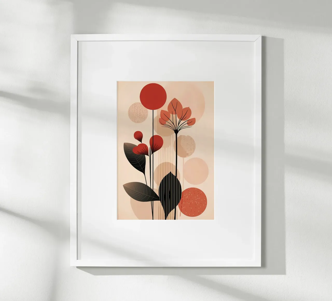 Giapponese astratto poster con telaio in alluminio da Jose
