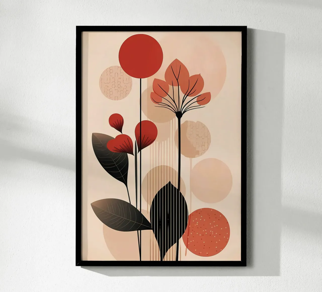 Giapponese astratto poster con telaio in alluminio da Jose