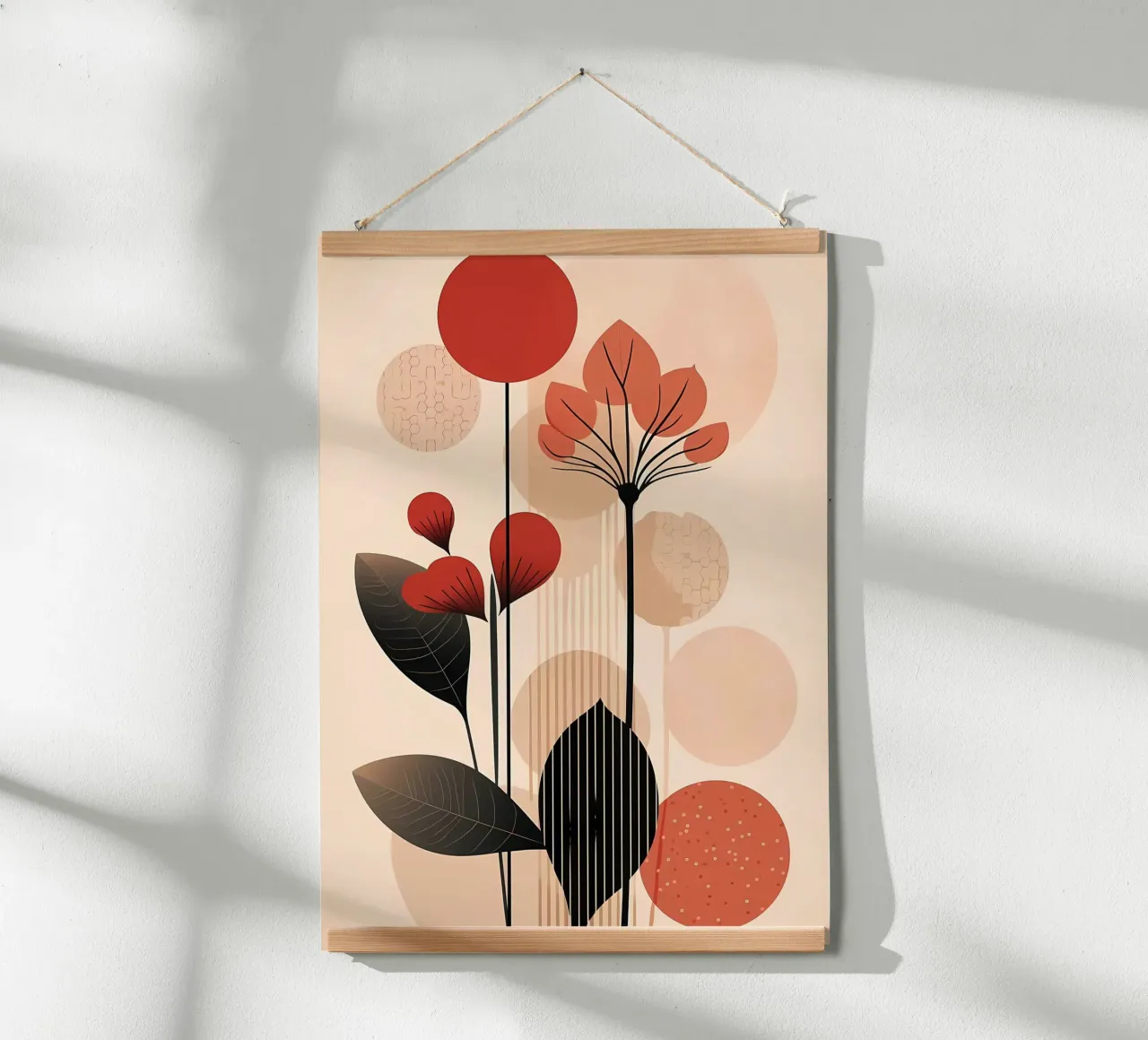 Giapponese astratto poster con telaio in alluminio da Jose