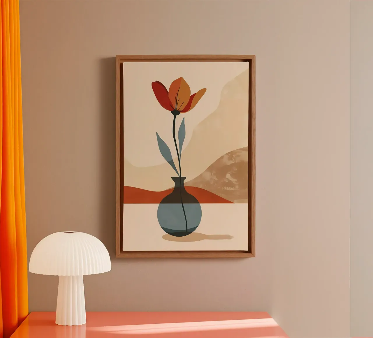 Fluisteringen in een vaas canvas met Baklijst van Jose