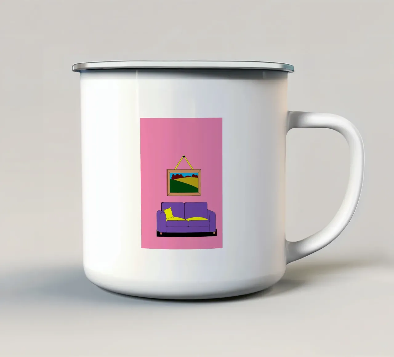 Sedia e telaio tazza in smalto da OUR SHOP