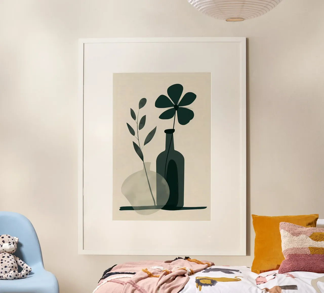 Fiore nel silenzio poster con telaio in alluminio da Jose
