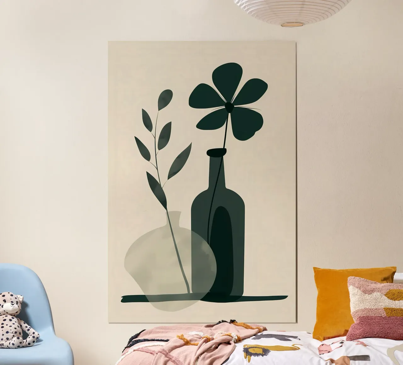 Fiore nel silenzio poster con telaio in alluminio da Jose