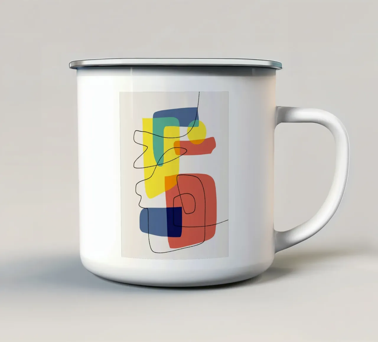Purè tricolore 20 tazza in smalto da Little Dean