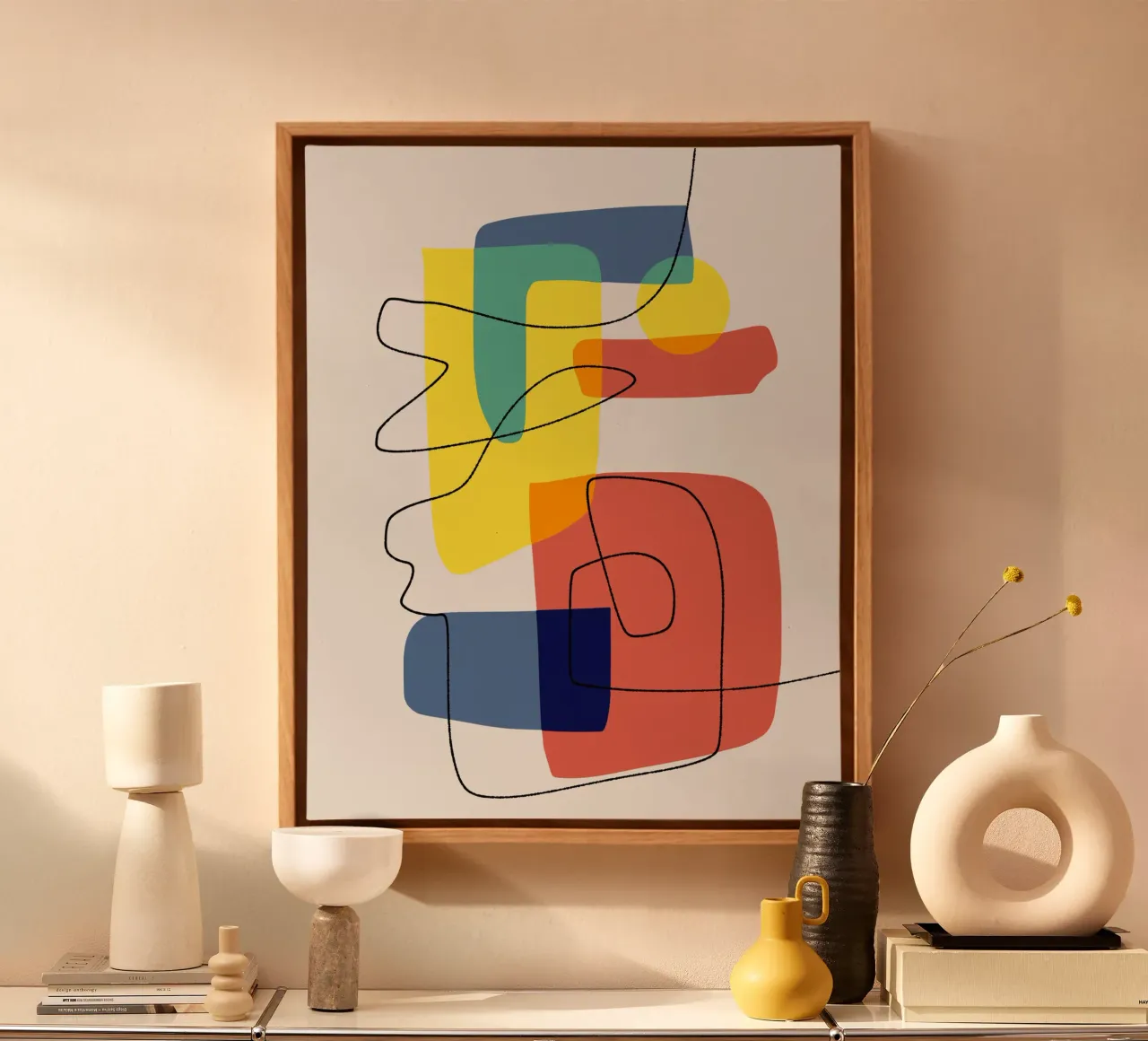 Tri color mash up 20 canvas with Floater frame by Little Dean