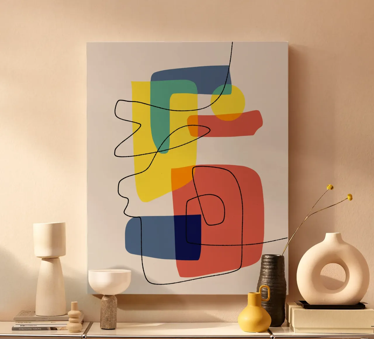 Tri color mash up 20 canvas with Floater frame by Little Dean