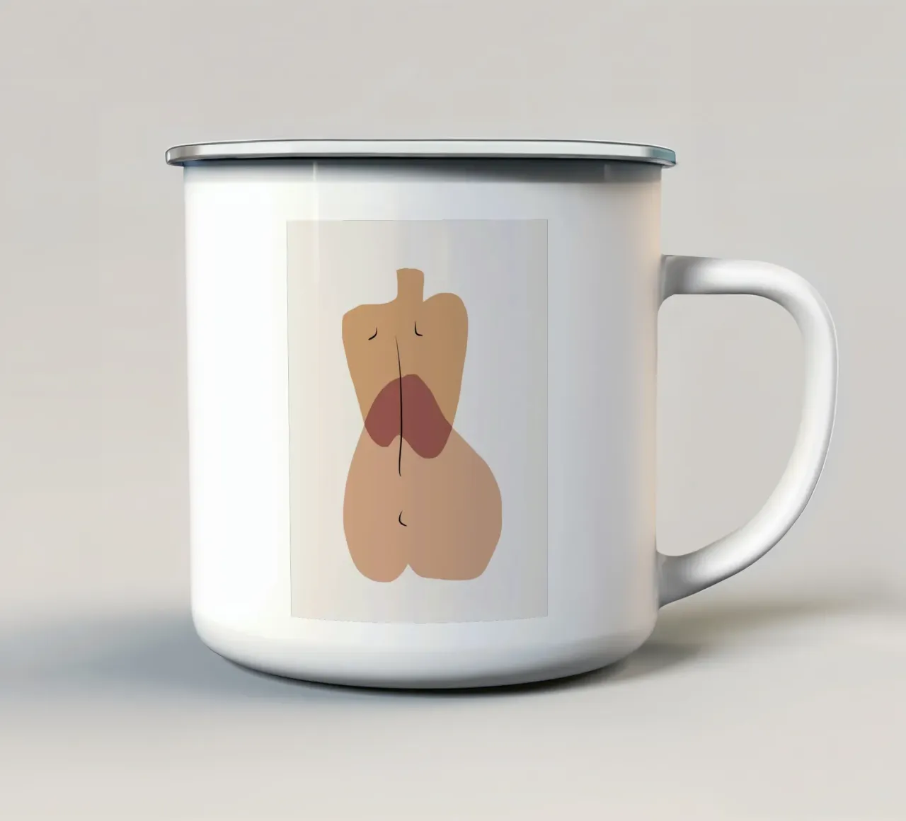 Beige nudo 02 tazza in smalto da Little Dean