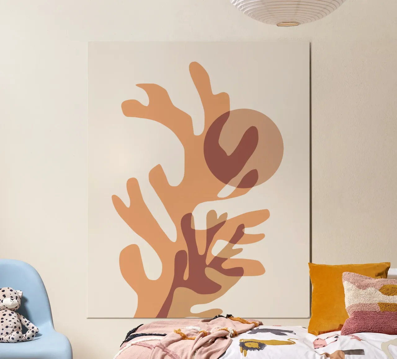 Luna di corallo poster con telaio in alluminio da Little Dean