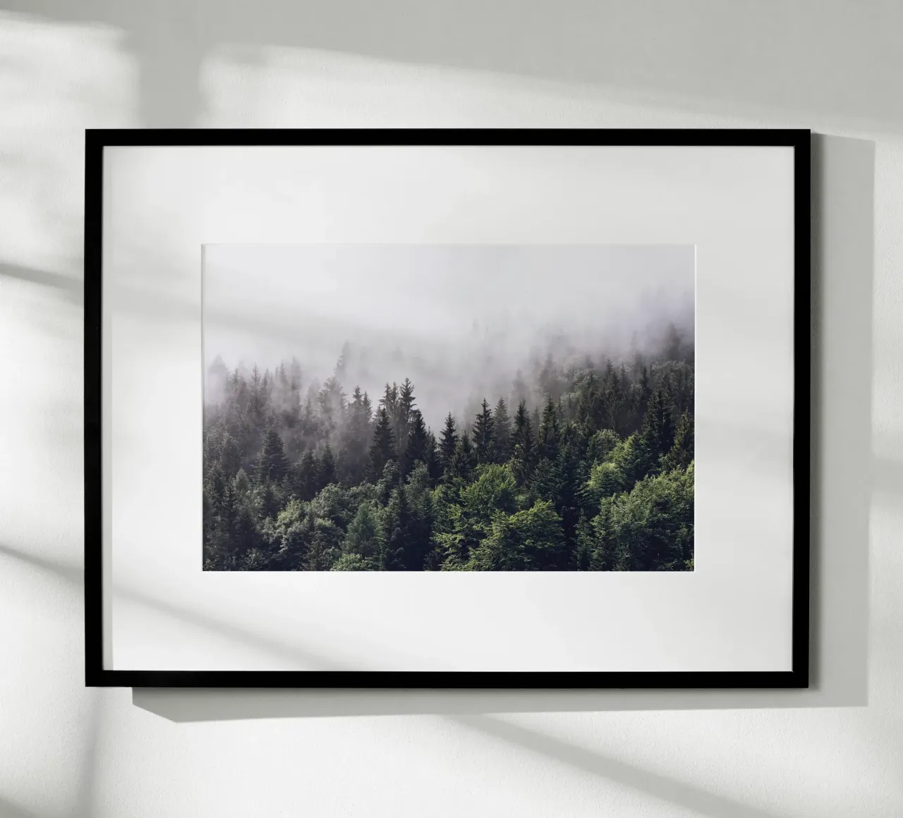 Foresta nebbiosa Natura poster da maluniq