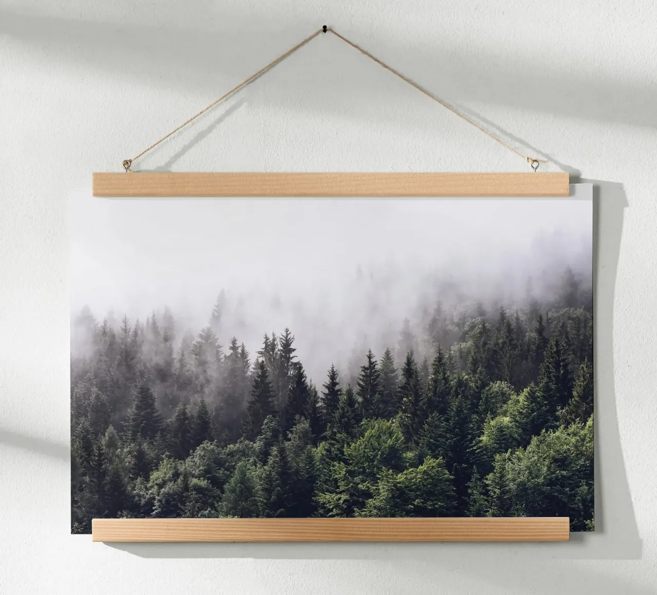 Foresta nebbiosa Natura poster da maluniq