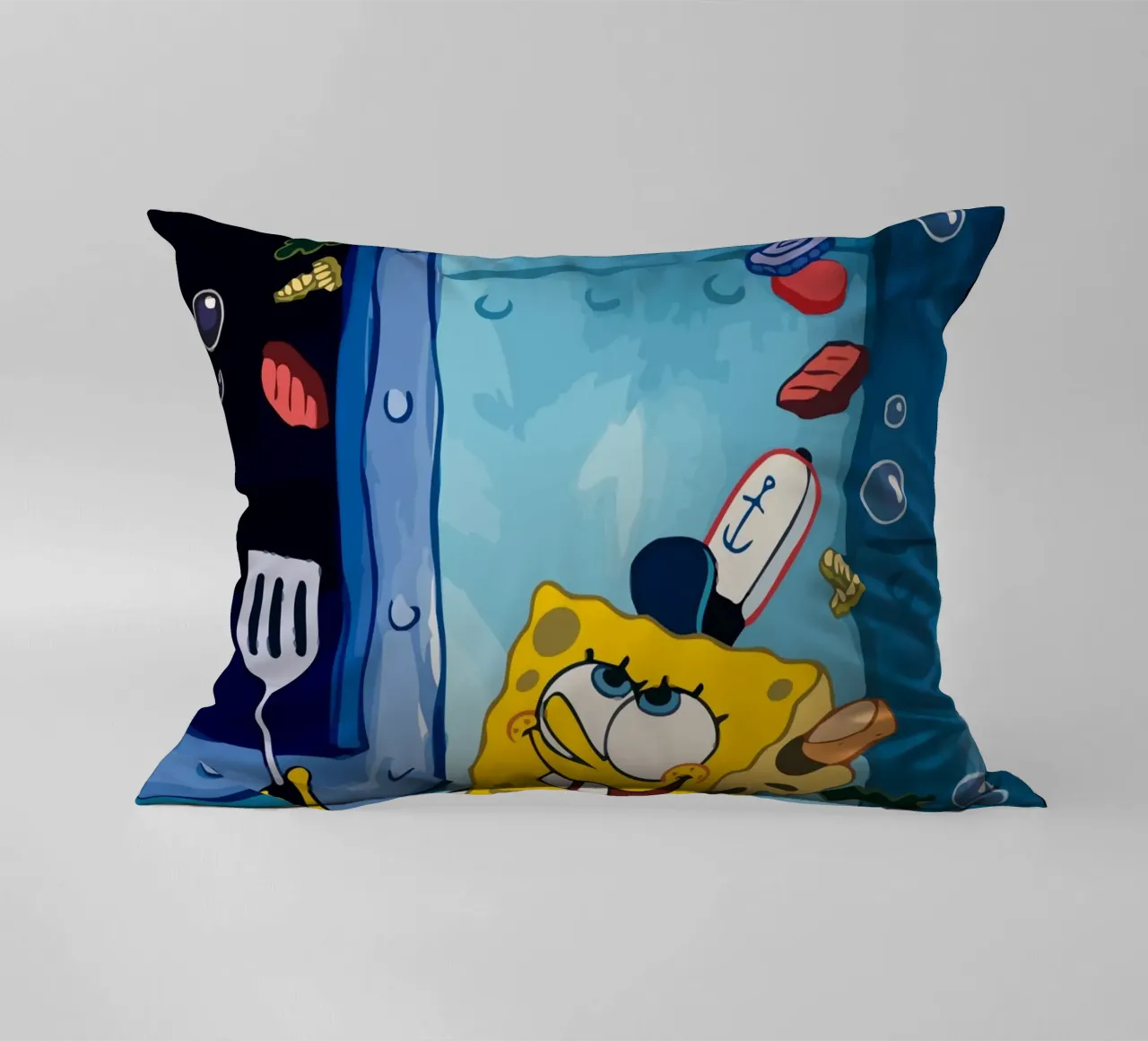 Spongebob is making a burger cuscino da Dumery Art
