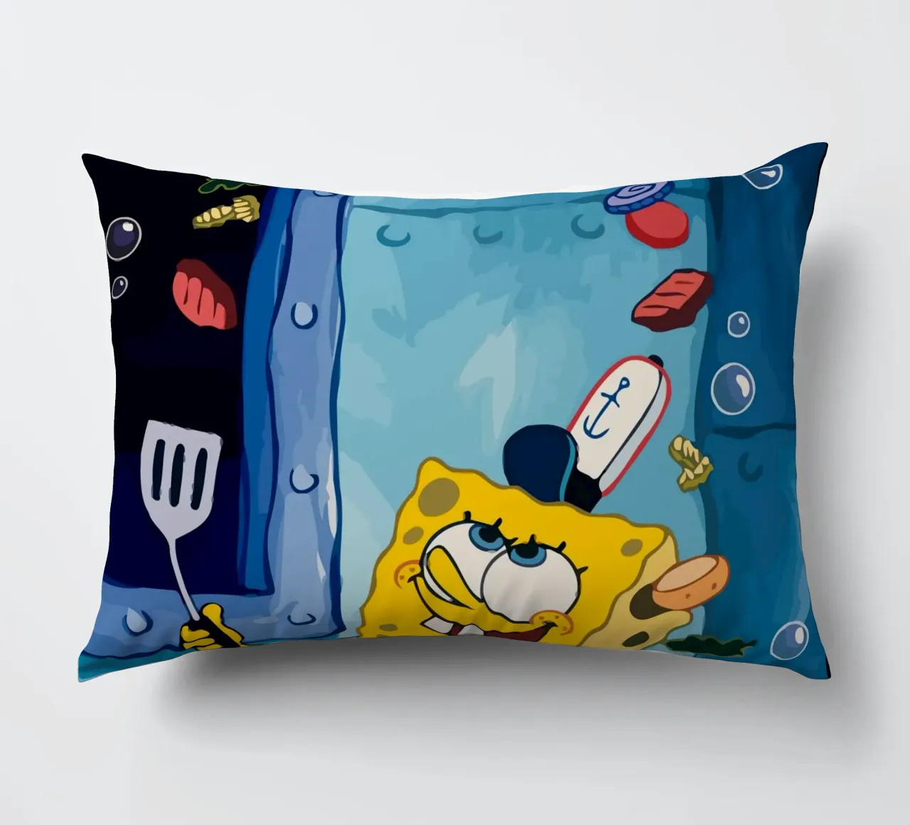Spongebob is making a burger cuscino da Dumery Art