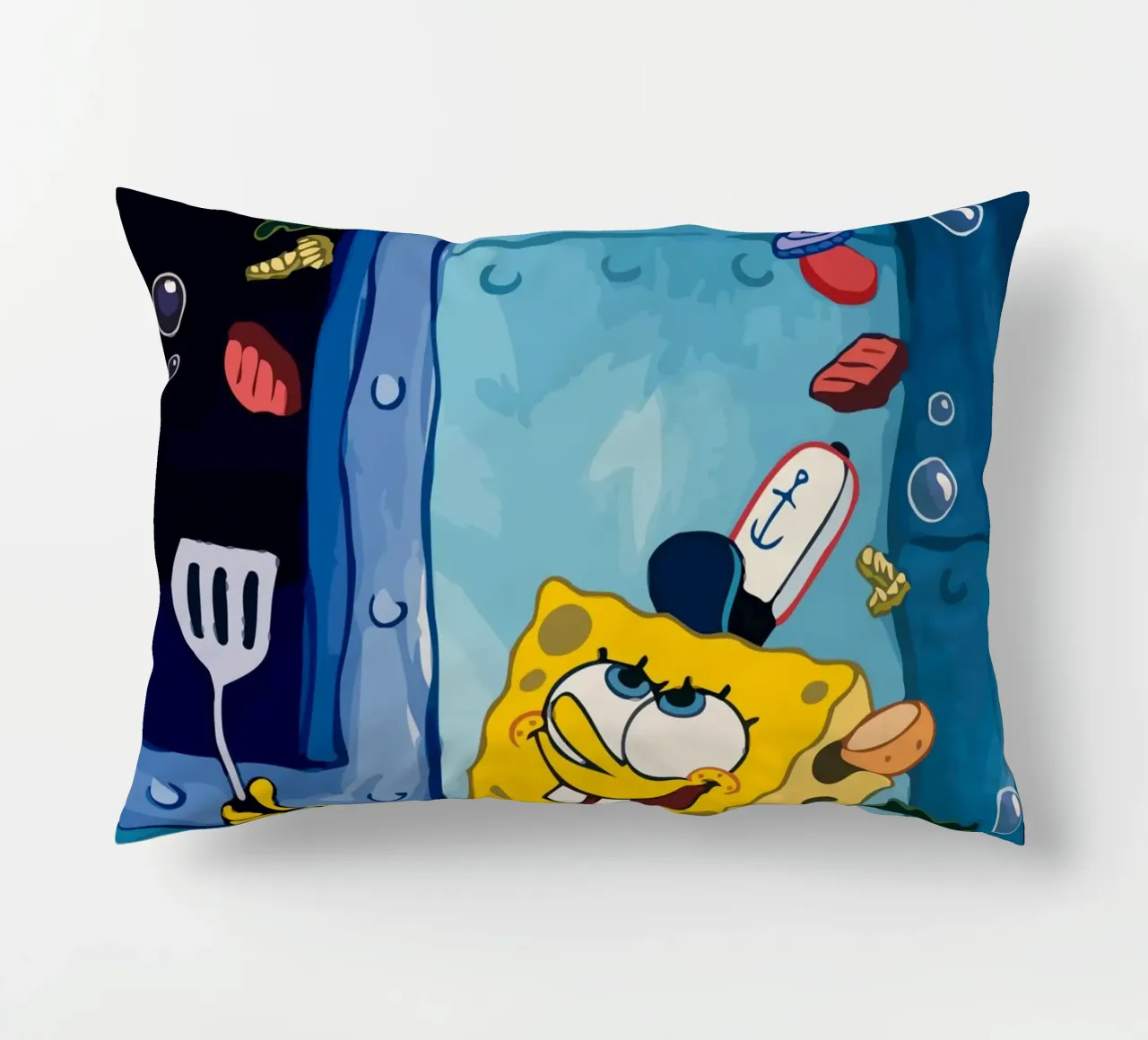Spongebob is making a burger cuscino da Dumery Art