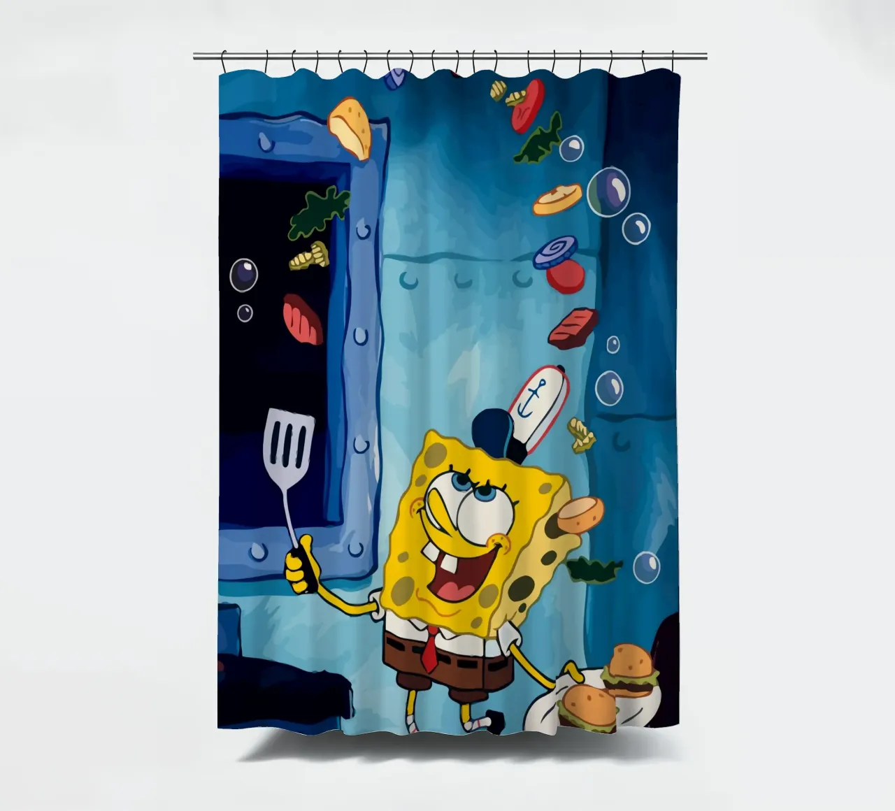 Spongebob is making a burger tenda da doccia da Dumery Art