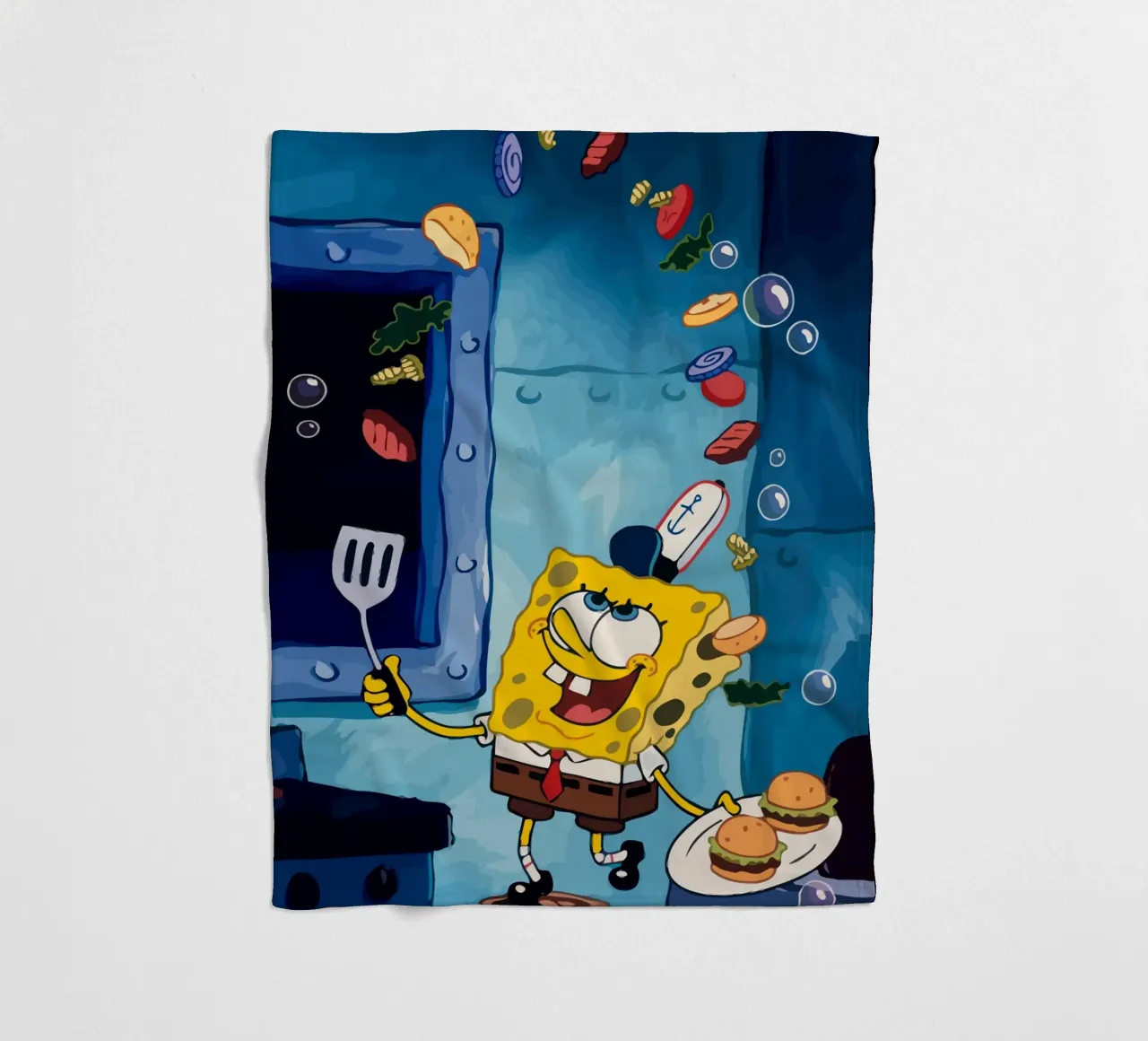 Spongebob is making a burger coperta in pile da Dumery Art
