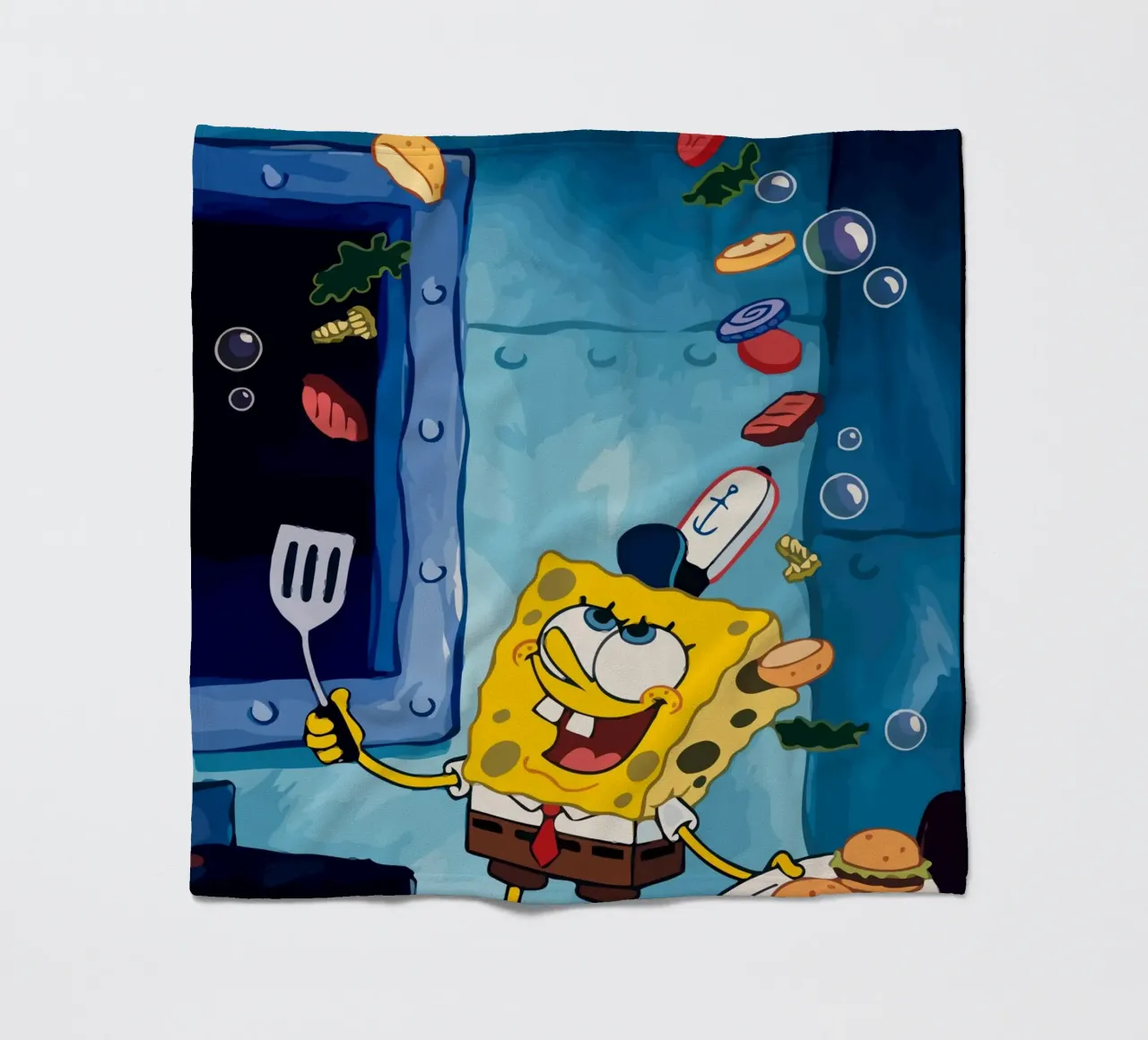 Spongebob is making a burger coperta in pile da Dumery Art