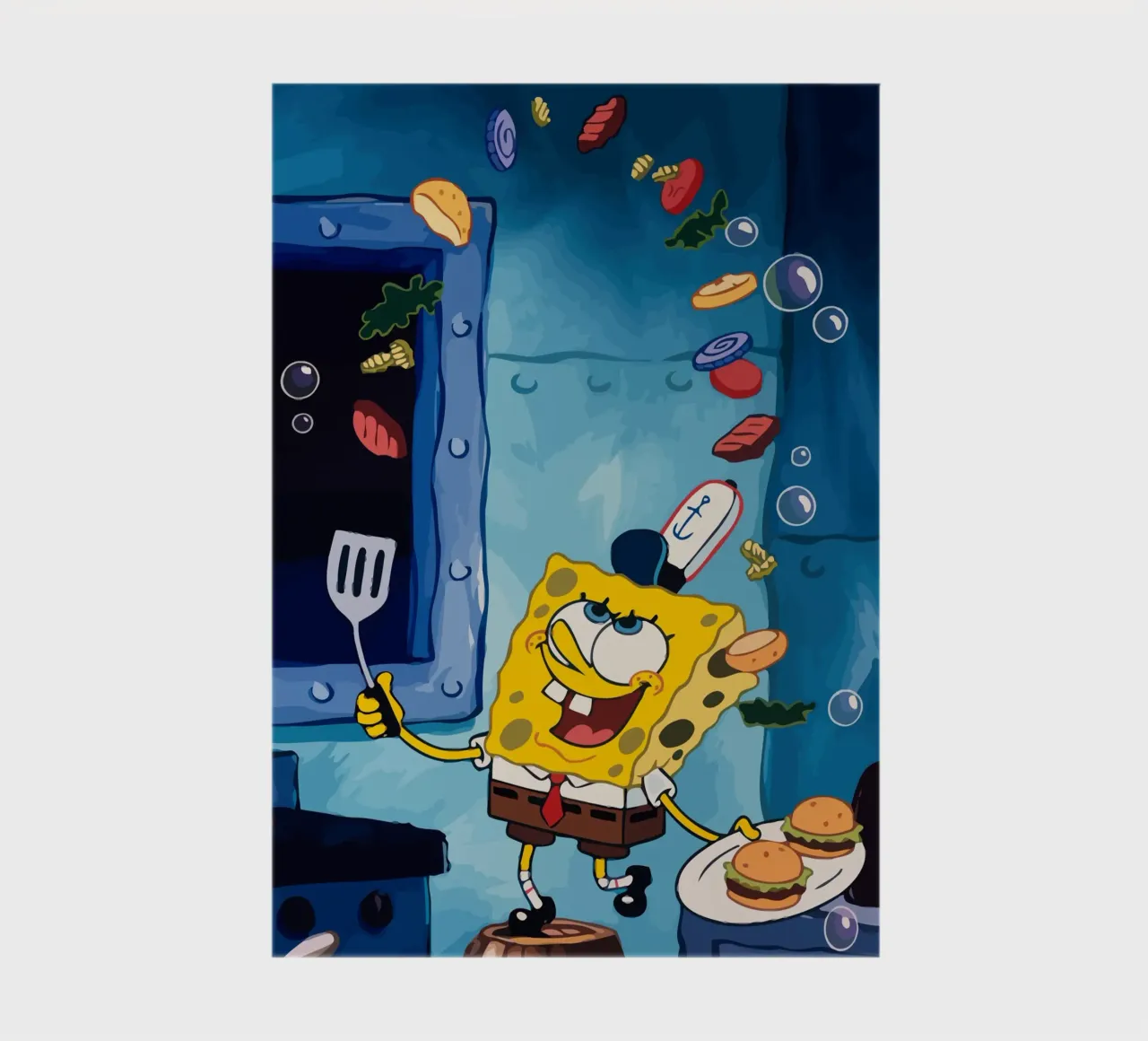 Spongebob is making a burger notebook by Dumery Art