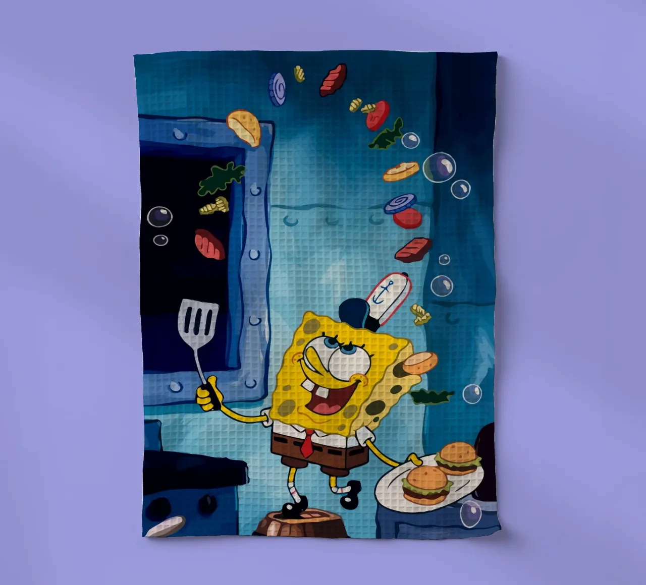 Spongebob is making a burger canovaccio da cucina da Dumery Art