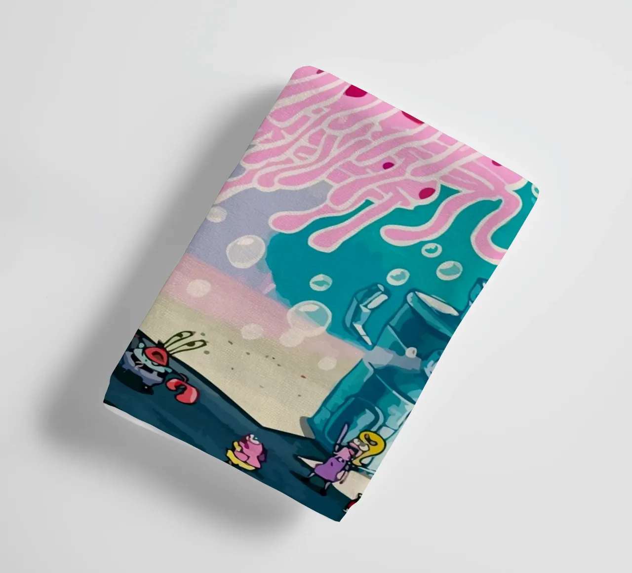 Spongebob riding a jellyfish asciugamano da bagno da Dumery Art