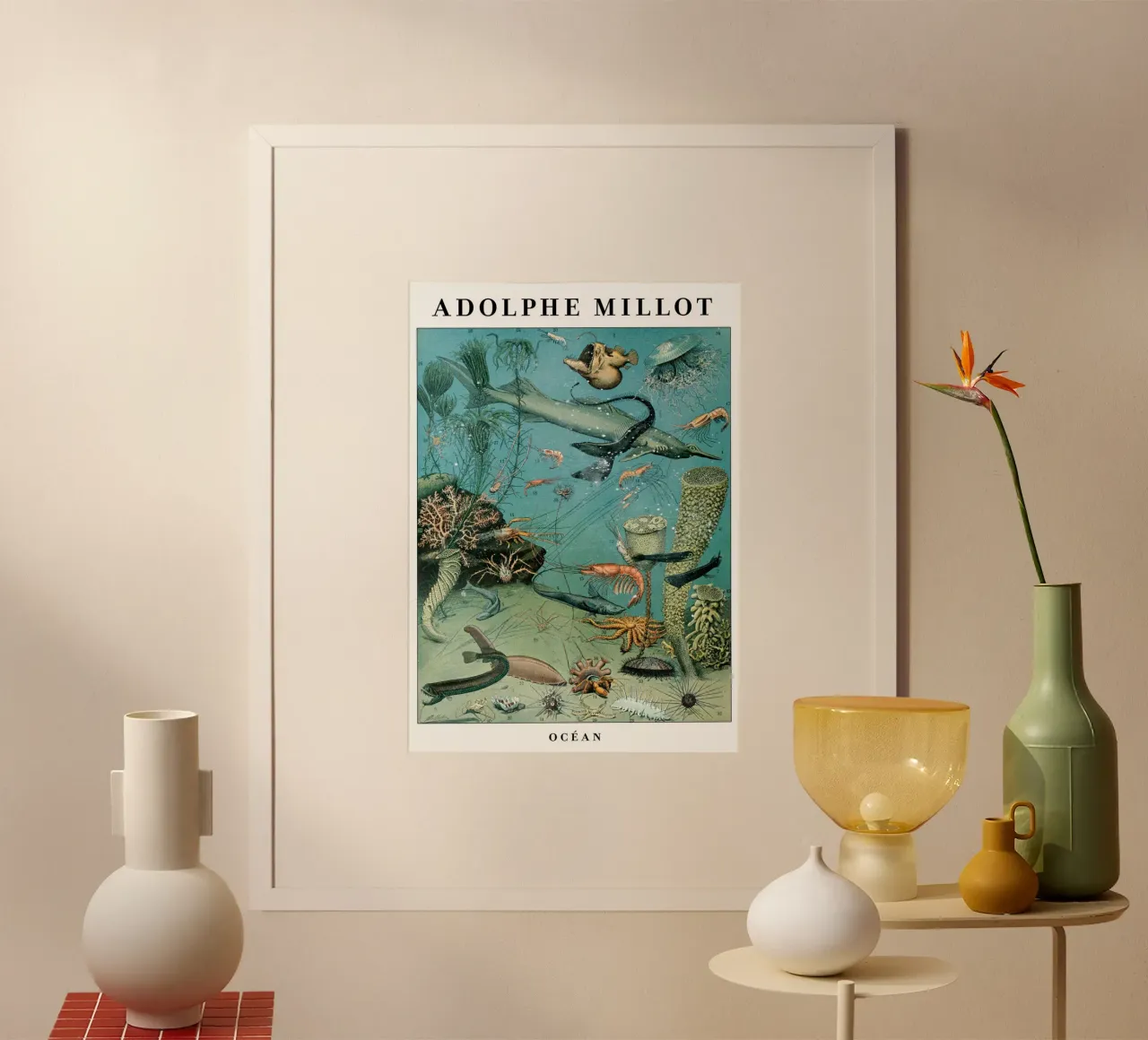 Poster scientifico d'epoca sull'oceano poster da Graham Robertson