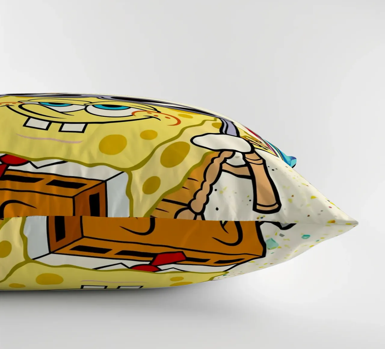 SpongeBob relaxing under an umbrella cuscino da Dumery Art