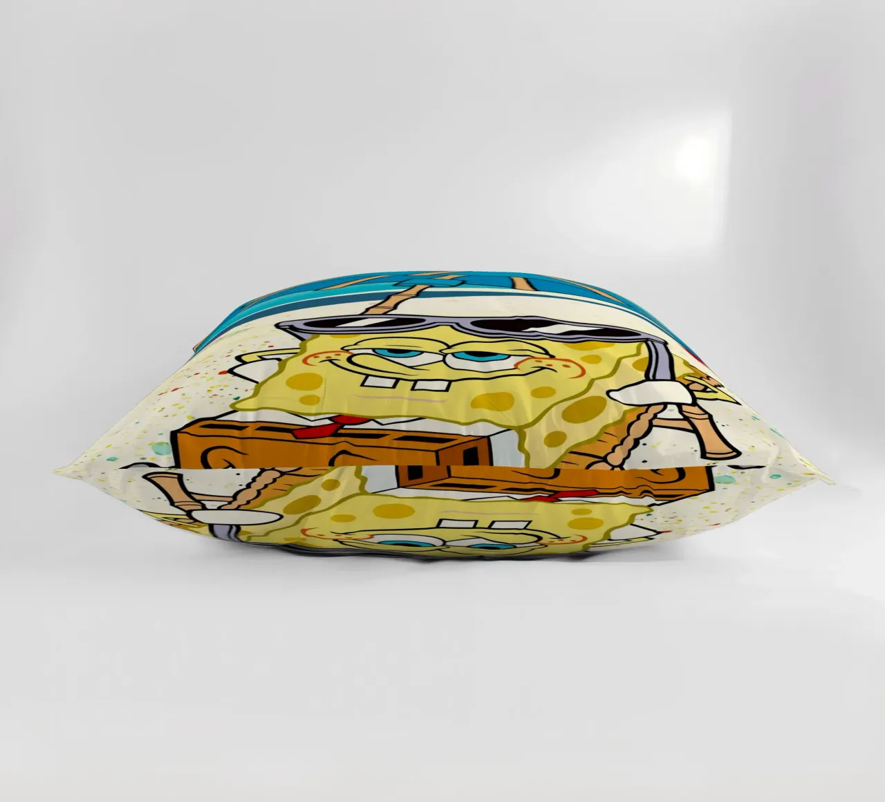 SpongeBob relaxing under an umbrella cuscino da Dumery Art
