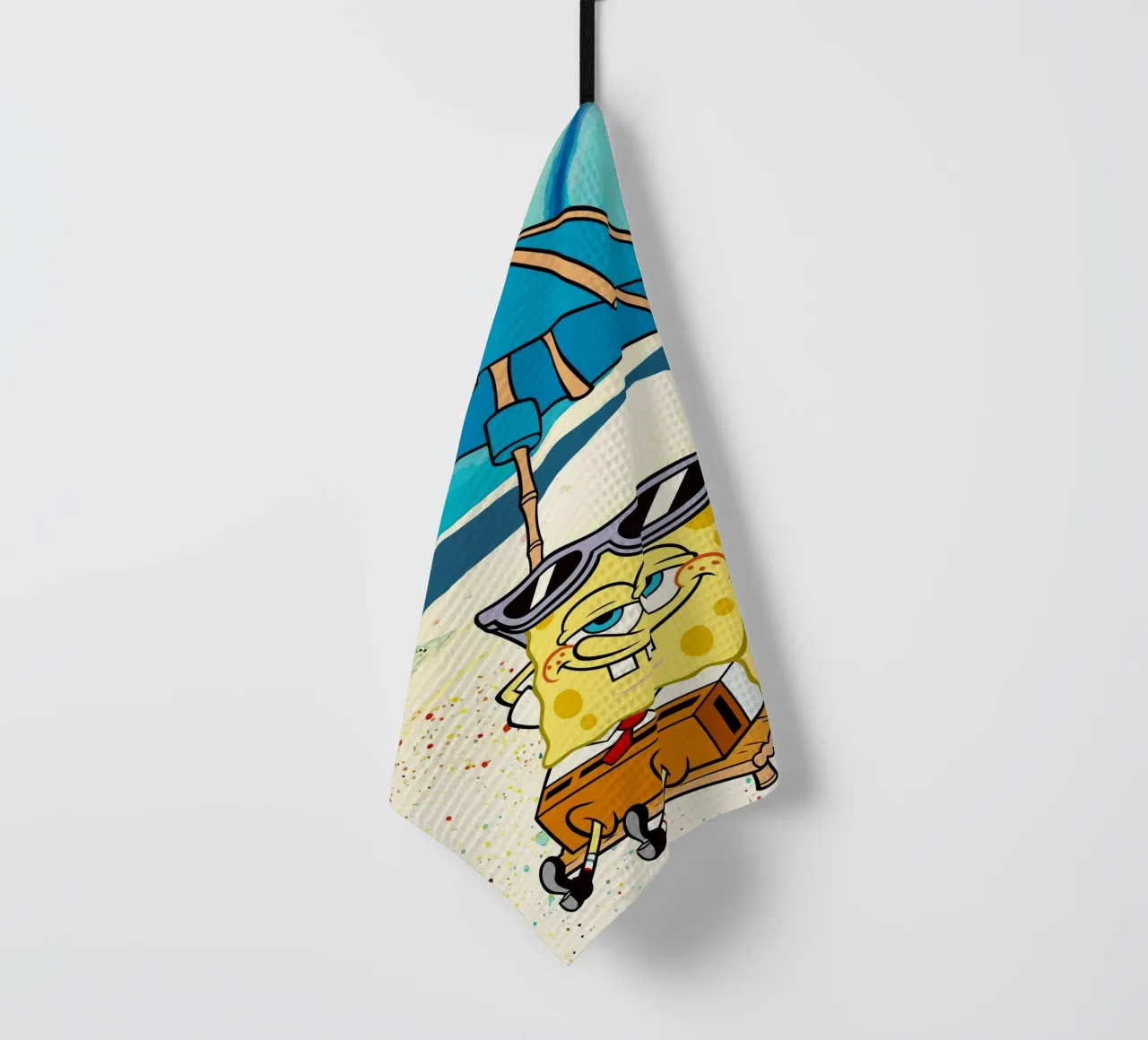 SpongeBob relaxing under an umbrella canovaccio da cucina da Dumery Art